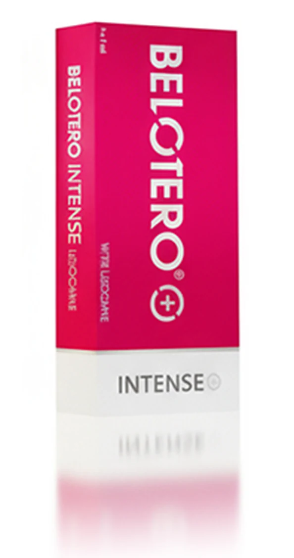 Оригинальный препарат Belotero Intense — розовая упаковка Merz Aesthetics с лидокаином