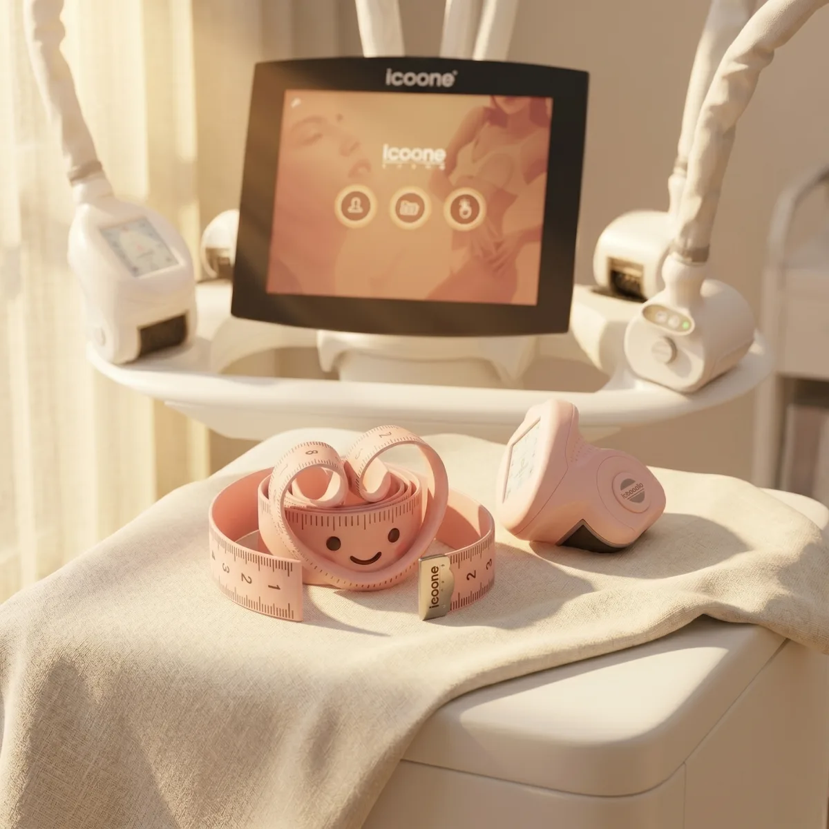 Аппаратный массаж Icoone Laser Body в кабинете клиники НОВА МИ