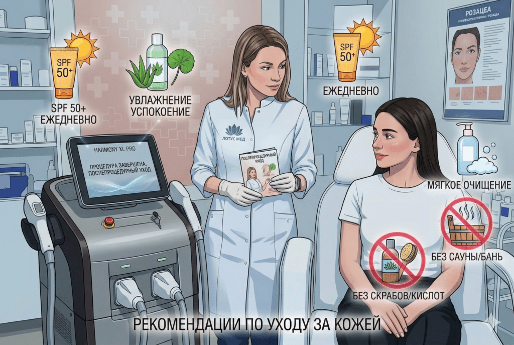 Уход после фотолечения